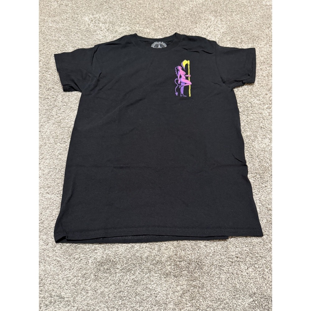 HELLCATS Gentlemen's Club Dance W Devil Spencer's Black Graphic Tee Small NWOT - Picture 2 of 5
